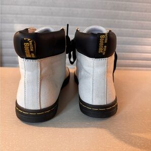 Dr. Martens White Canvas Boots